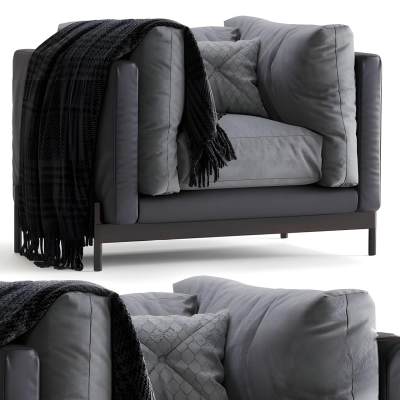 现代布艺单人沙发椅-8